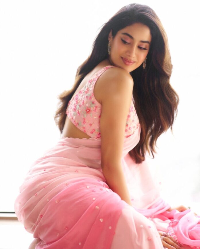 Janhvi Kapoor Slays in Pink Floral Glam! - Gulte