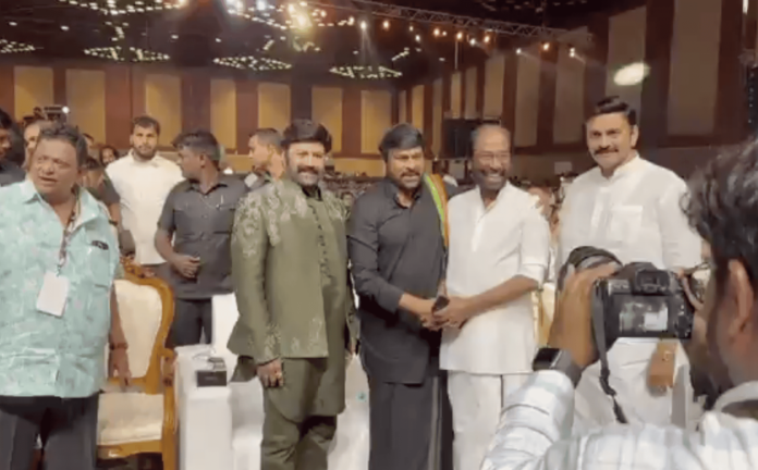 NBK50 Event: Balayya, Chiru, RRR In One Frame - Gulte