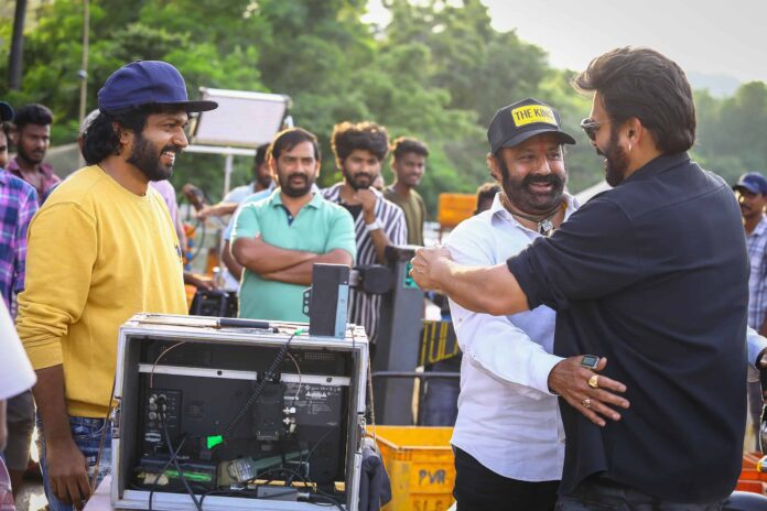 Balakrishna’s Surprise Visit Lights Up Venky & Anil - Gulte