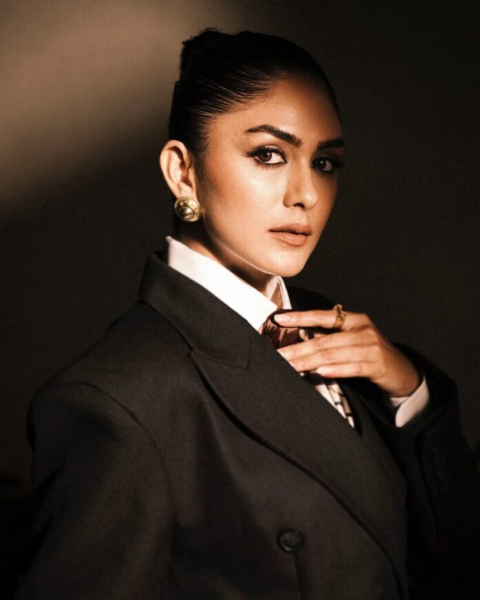 Pics- Mrunal Slays in Black Blazer and Shorts! - Gulte