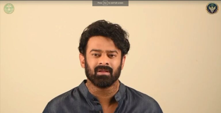 Rebel Star Prabhas’s message supporting the TG Govt anti-drug awareness initiative