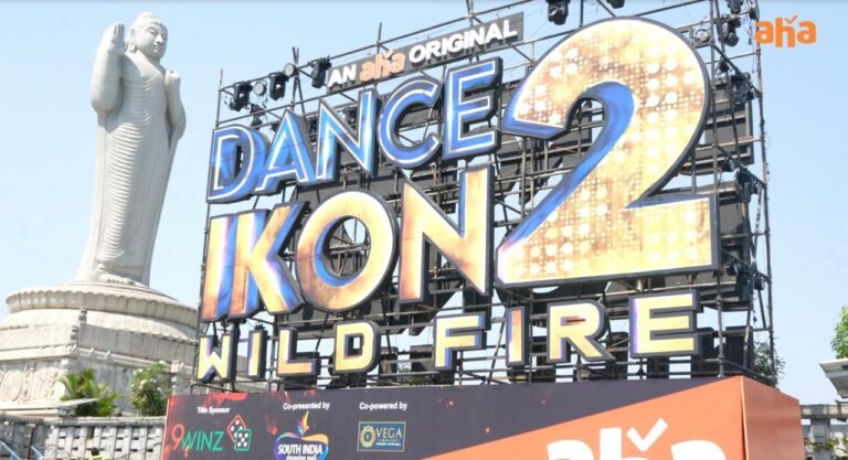 Biggest hording at Hyderabad’s Hussain Sagar for Dance IKON 2 Wildfire